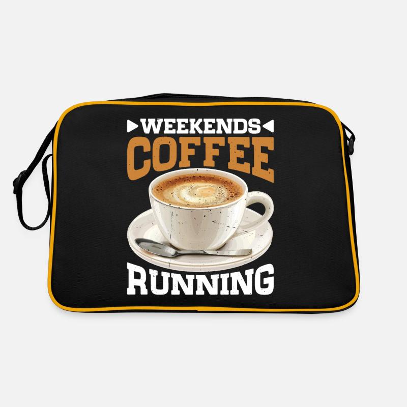 Weekends Coffee Running Retro Tasche