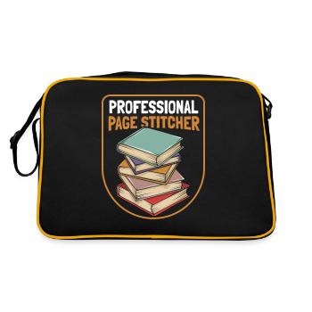Buchbinder - Retro Tasche - Schwarz/Gold - Hinten