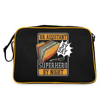 Hr Assistent - Retro Tasche - Schwarz/Gold - Hinten
