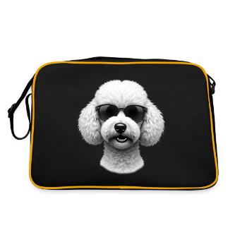 Caniche Lunettes de soleil Motif animal Caniche Propriétaire Caniche - Sac Retro - noir/or - Dos