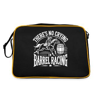 Beim Tonnenrennen wird nicht geweint - Retro Tasche - Schwarz/Gold - Hinten
