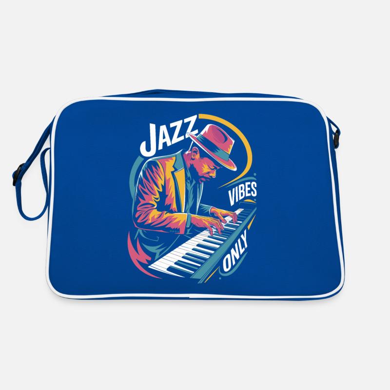 Jazz Vibes Only Musiker Klavierkunst Retro Tasche