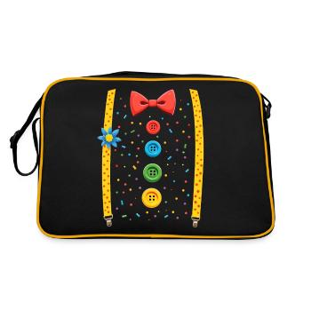Clown Top Carnival Costume Circus Jesters - Retro Bag - black/gold - Back