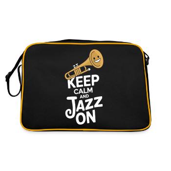 Restez calme et jazz sur Bleib Ruhig Mit Jazz - Sac Retro - noir/or - Dos