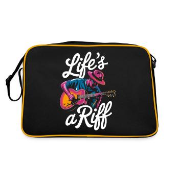 Jazz: Life's A riff with guitar - Retro Bag - black/gold - Back