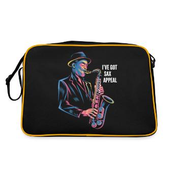 J’ai Sax Appeal Jazz Art Inspiration - Sac Retro - noir/or - Dos