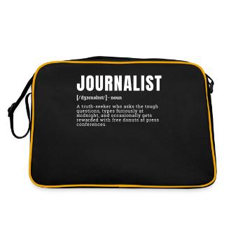 Journaliste drôle dictionnaire définition graphique occ - Sac Retro - noir/or - Dos