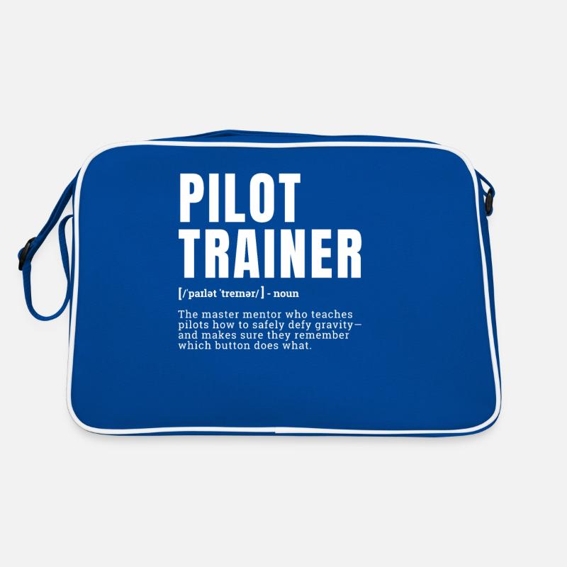 Funny Pilot Trainer Mentor Definition Occupation Retro Tasche