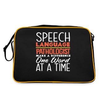 Speech Language Pathologist Make A Difference - Retro Bag - black/gold - Back