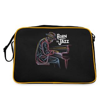 Né pour le jazz avec des musiciens au piano - Sac Retro - noir/or - Dos