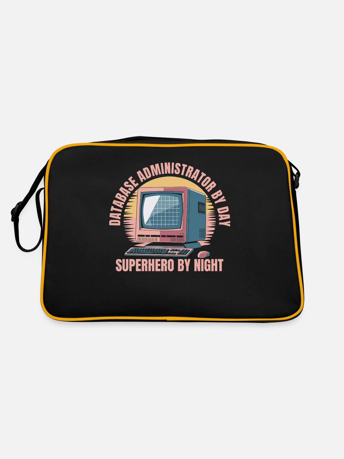 Database Administrator - Retro Bag - black/gold - Back