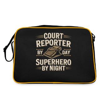 Court reporter - Retro Bag - black/gold - Back