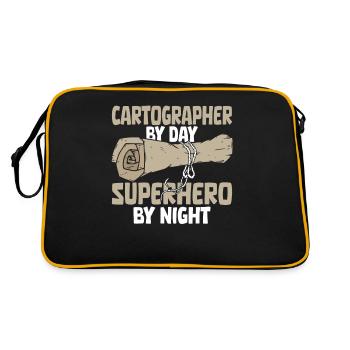 cartographer - Retro Bag - black/gold - Back