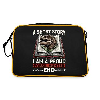 Fossil Hunter A Short Story I Am A Proud Geologist - Retro Bag - black/gold - Back