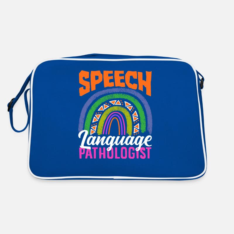 Speech Language Pathologist Regenbogen Retro Tasche