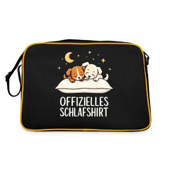 Official Sleep Shirt Dog Dog Couple - Retro Bag - black/gold - Back