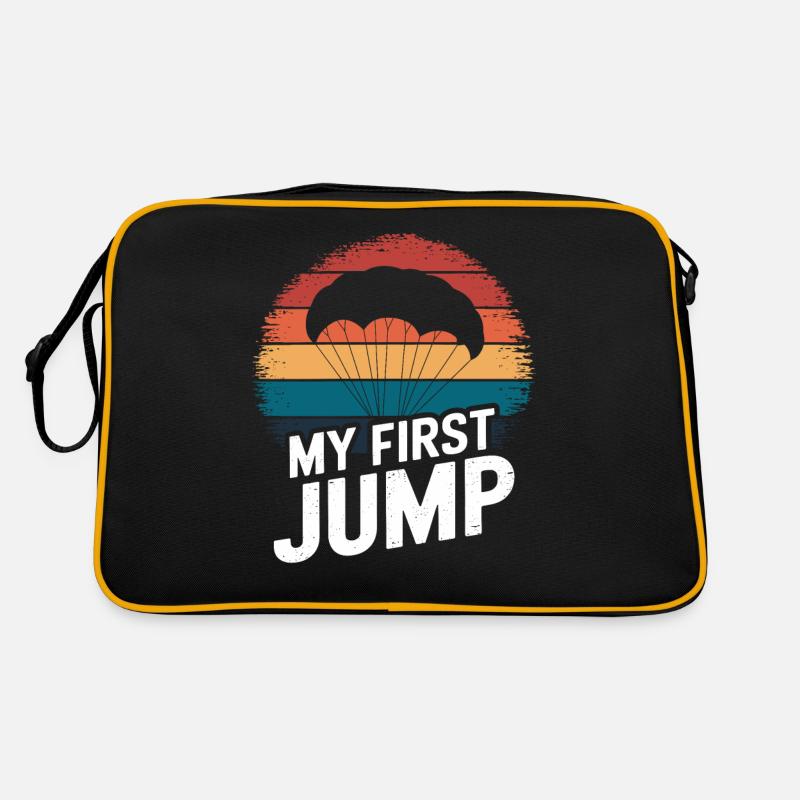 Mon premier saut en parachute - Sac Retro - noir/or