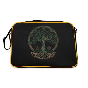 Neo Celtic Tree of Life - Retro Bag - black/gold - Back