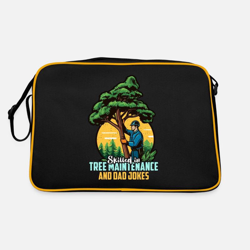 Arborist Skilled In Tree Maintenance Forest Worker Retro Bag