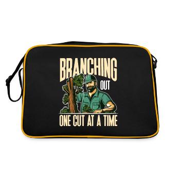 Arborist Branching Out One Cut At A Forest Worker - Retro Bag - black/gold - Back