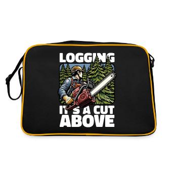 L’exploitation forestière est un cran au-dessus du bûcheron - Sac Retro - noir/or - Dos