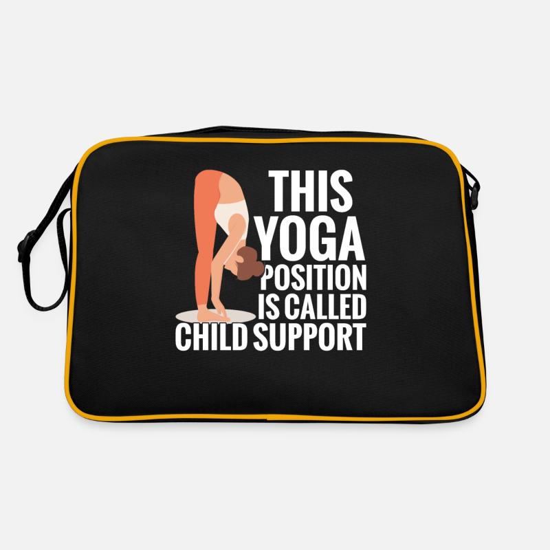This yoga position is used as child support Retro Bag