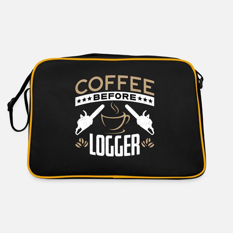 Logging Coffee Woodworker Coffee Lover Logger Retro Tasche