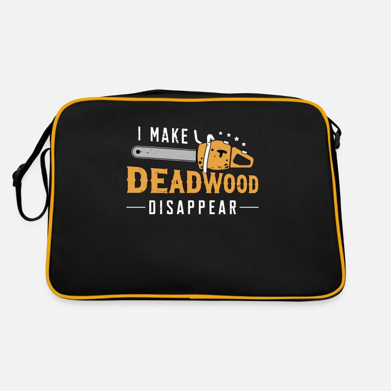 Tree Surgeon I Make Deadwood Disappear Arborist - Retro Bag - black/gold