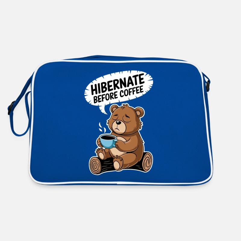 Cozy bear before coffee time Retro Bag