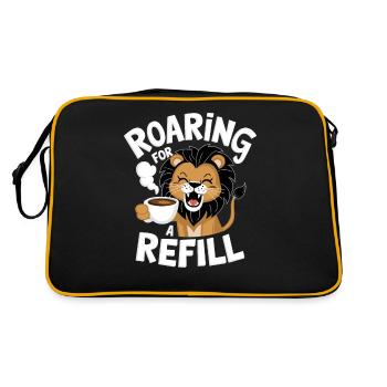 Lion du café - Rugir pour une recharge - Sac Retro - noir/or - Dos