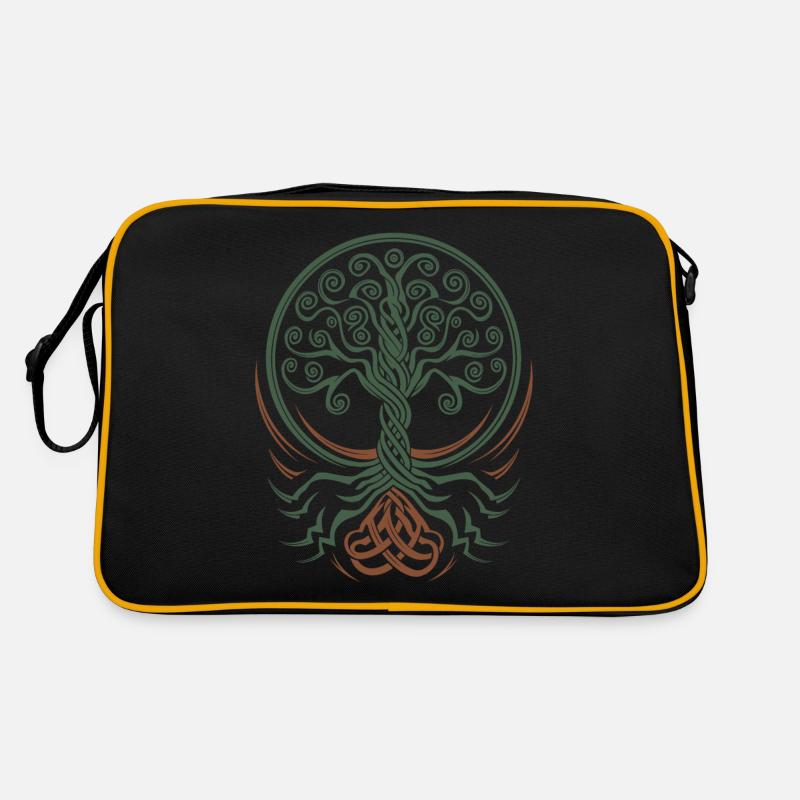 Neo-Celtic Tree of Life with Interwoven Roots Retro Bag