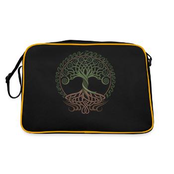 Neo Celtic Tree of Life Symbolism - Retro Bag - black/gold - Back