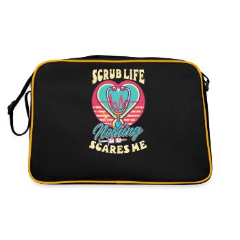 Infirmière de l’AIIC Scrub Life, rien ne me fait peur - Sac Retro - noir/or - Dos