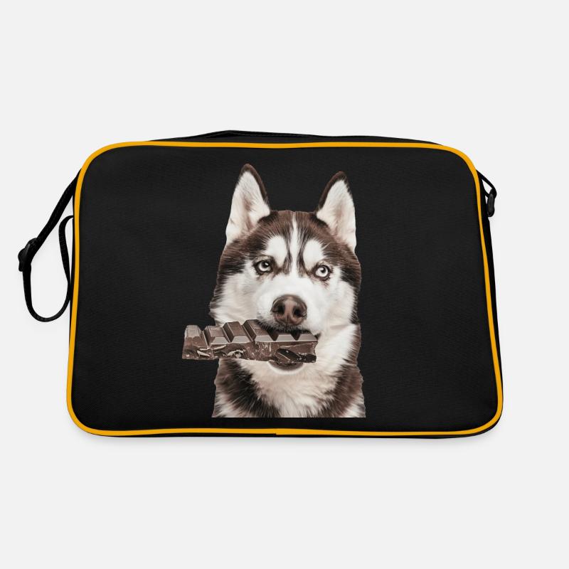 Sibirischer Husky Retro Tasche