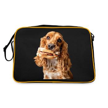 Cocker Spaniel - Sac Retro - noir/or - Dos
