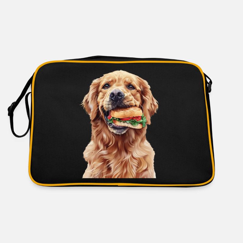Golden Retriever - Retro Bag - black/gold
