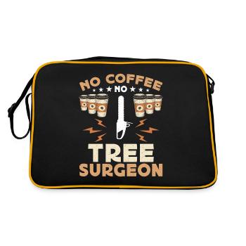 Chirurgien des arbres Pas de café Pas d'amateur de café pour le travail du bois - Sac Retro - noir/or - Dos