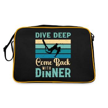 Chasse sous-marine Plongée profonde Retour amateur de pêche - Sac Retro - noir/or - Dos