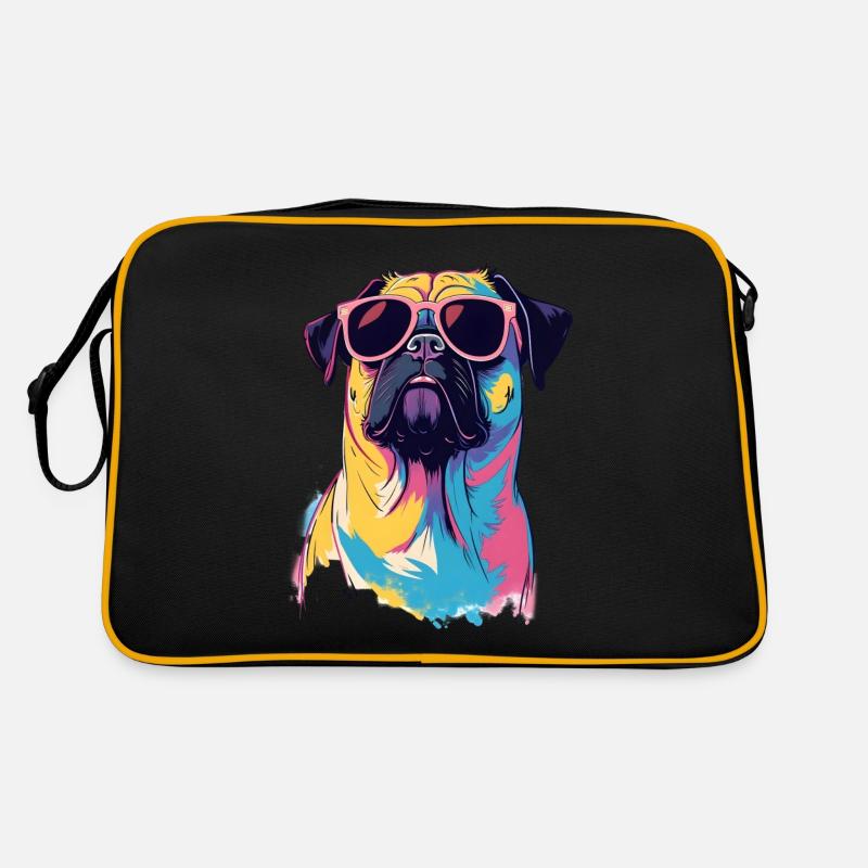 Mops Kunst Kunstwerk Pop Art Mops Retro Tasche