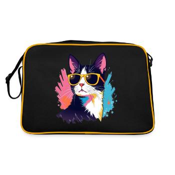 Chat Art Oeuvre Pop Art Chats - Sac Retro - noir/or - Dos