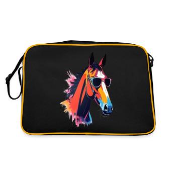 Cheval Art Oeuvre Pop Art Chevaux - Sac Retro - noir/or - Dos