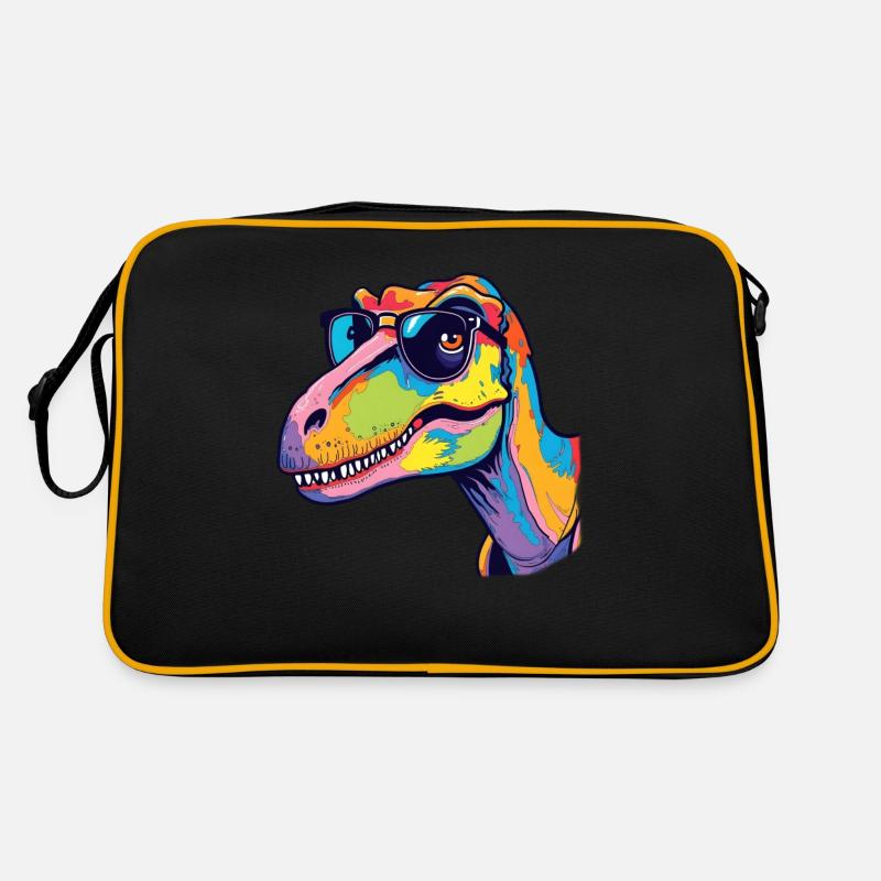 T-Rex Kunst Kunstwerk Pop Art T-Rex Retro Tasche
