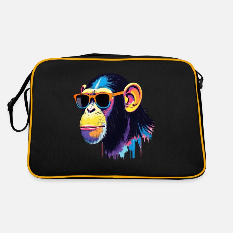 Chimpanzé Art Oeuvre Pop Art Chimpanzés Sac Retro
