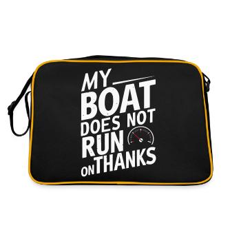 Mon bateau ne roule pas grâce à l’humour sarcastique - Sac Retro - noir/or - Dos