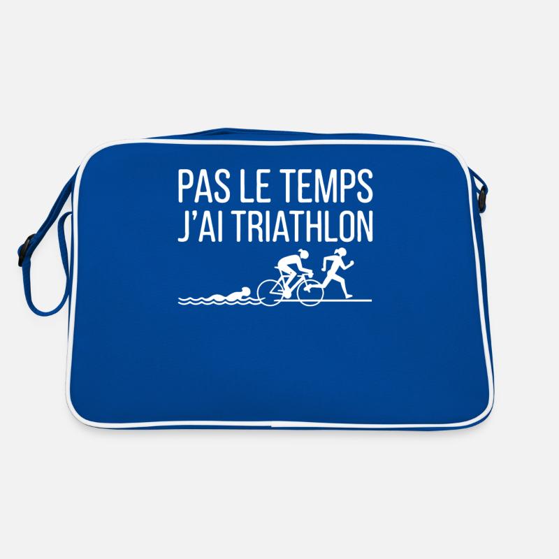 No Time I Have Triathlon Humor Triathlete Retro Bag