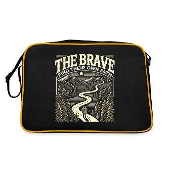 Die Tapferen finden ihren eigenen Weg - Retro Tasche - Schwarz/Gold - Hinten