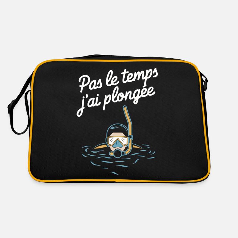 Pas Le Temps J'ai Plongée Sous Marine Humour Sac Retro