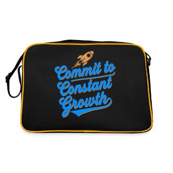 Commit to constant growth for - Retro Bag - black/gold - Back
