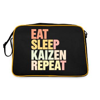 Manger Dormir Kaizen Répéter l’amélioration - Sac Retro - noir/or - Dos