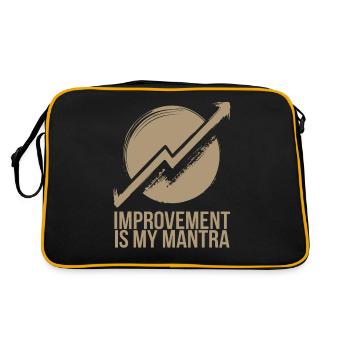 Kaizen Improvement: Improvement Is My Mantra - Retro Bag - black/gold - Back